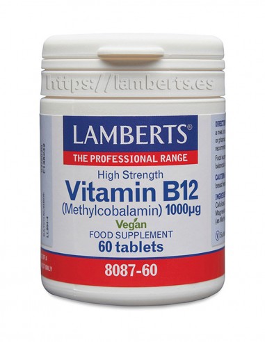 Vitamina B12 1000 mcg como Metilcobalamina